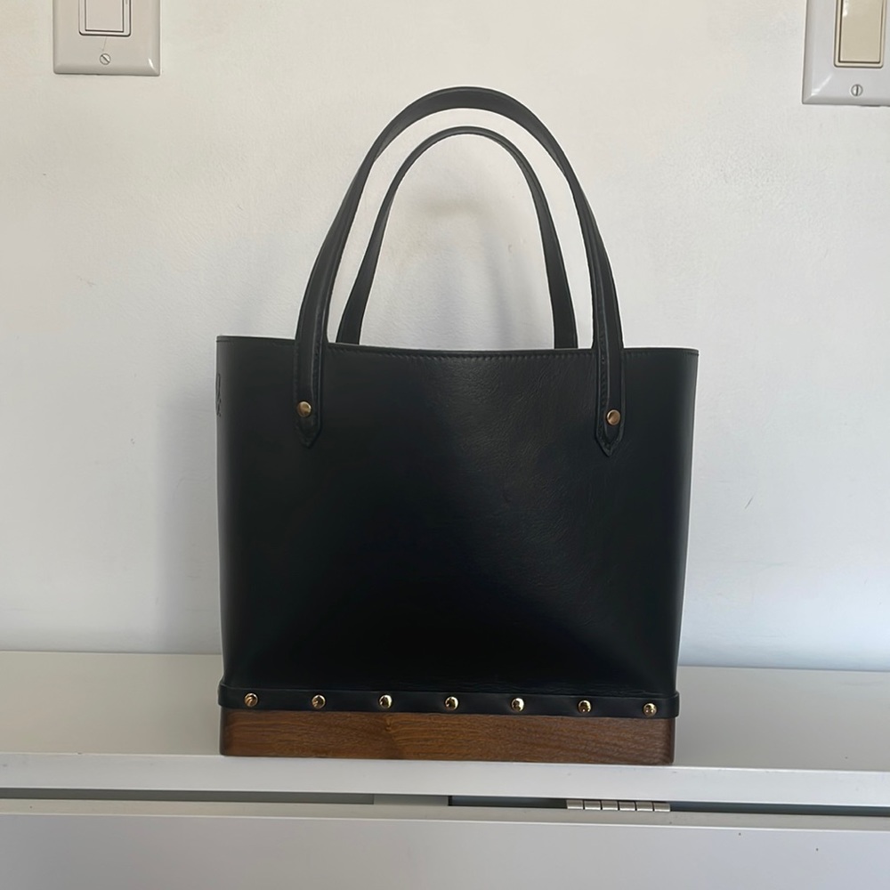 Altuzarra Clog Bag in Black leather